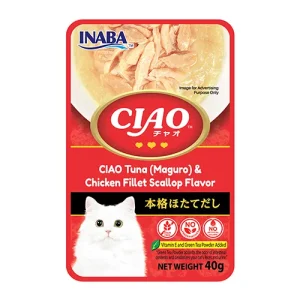 เชา ปลาทูน่า(มากุโระ)และเนื้อสันในไก่รสหอยเชลล์