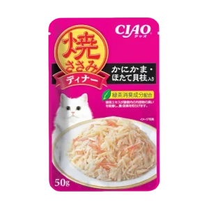 ไก่ย่างชิ้นย่อยกับปูอัดในเยลลี่รสหอยเชลล์