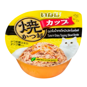 ทูน่าในน้ำเกรวี่หน้าปลาโอสไลซ์